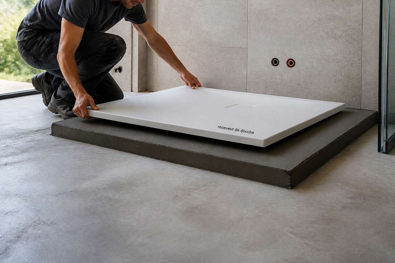 Sur une dalle b&eacute;ton ou une chape: la base la plus simple, &agrave; condition d&rsquo;&ecirc;tre plane