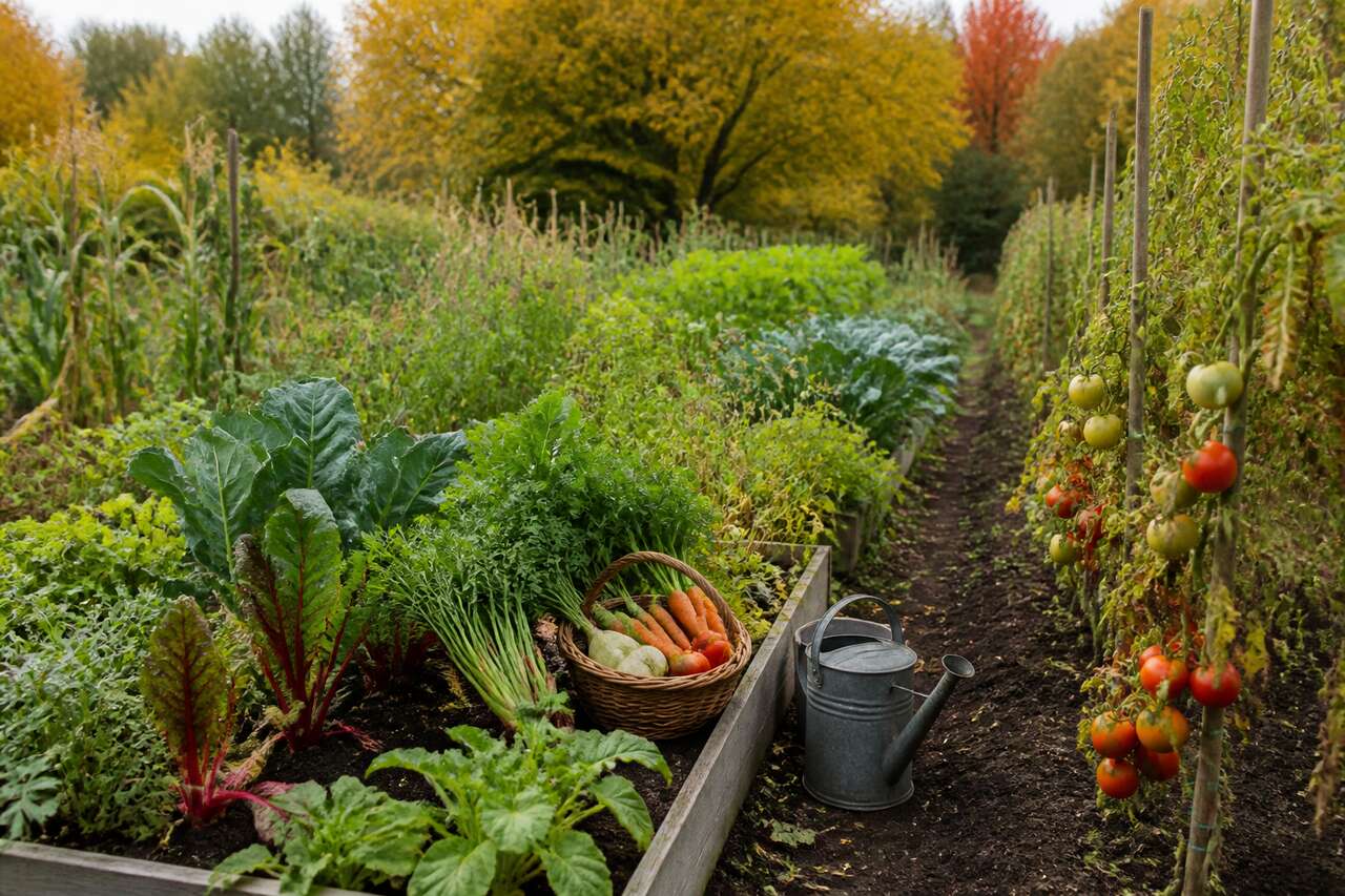 Potager : r&eacute;coltes, fin de cultures et gestion des pieds de tomates