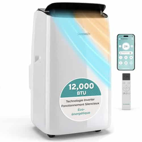 Test du climatiseur portable SereneLife 10K BTU avec wifi et modes multiples