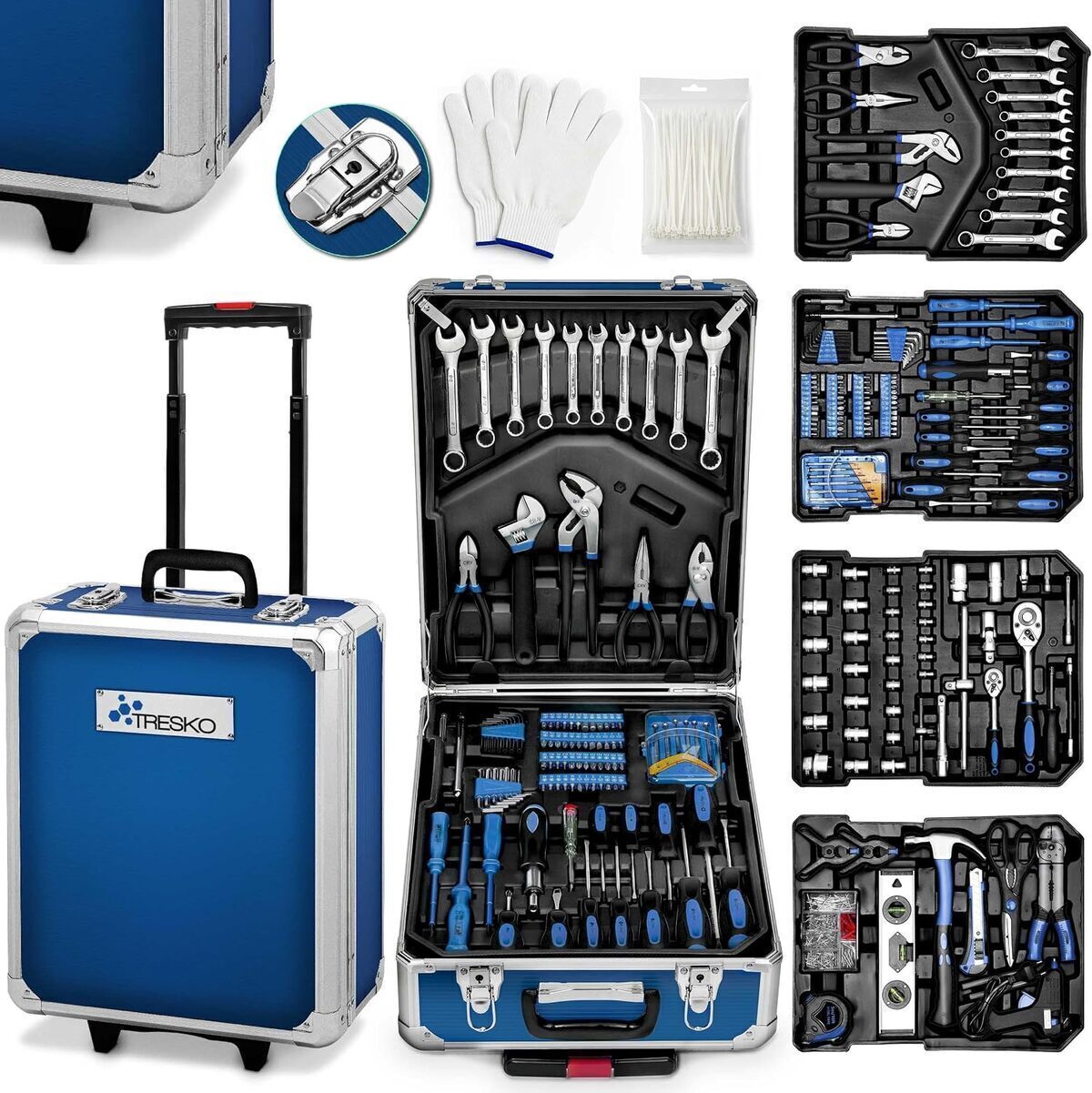 Test de la mallette TRESKO : boîte à outils 949 pièces en chrome vanadium
